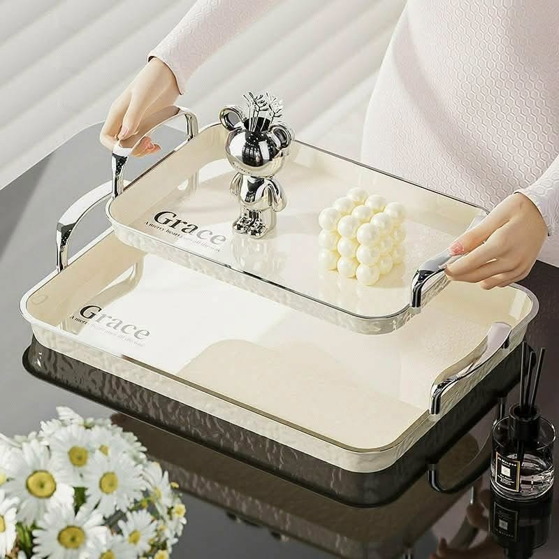 Square Storage Tray Home Living Room Coffee Table Tea Cup Storage Plate Acrylic Tray Aromatherapy Organizer Tray Home Decor