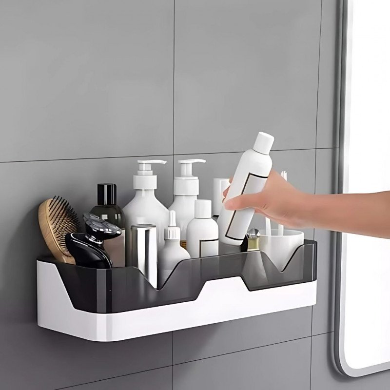 Premium Adhesive Wall Organizer Shelf for Kitchen & Bathroom