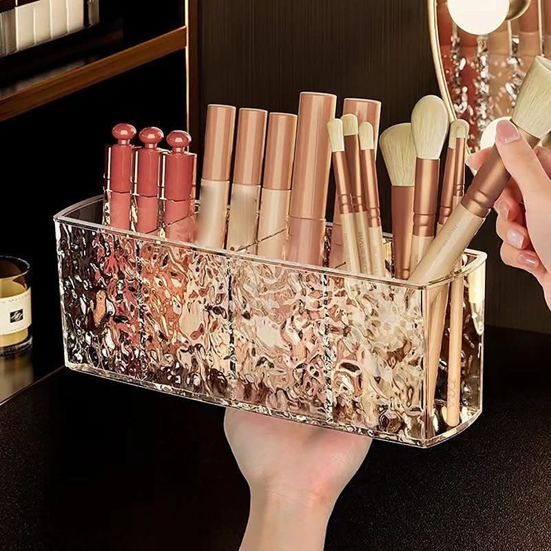 4 Grid Water Ripple Acrylic Makeup Storage Holder